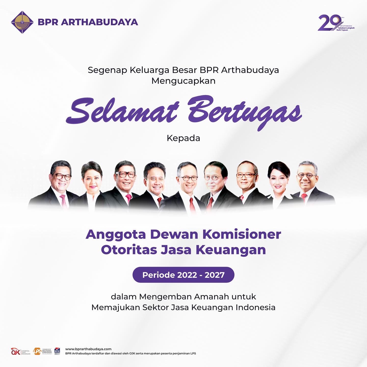 Selamat Bertugas Anggota Dewan Komisioner OJK 2022-2027