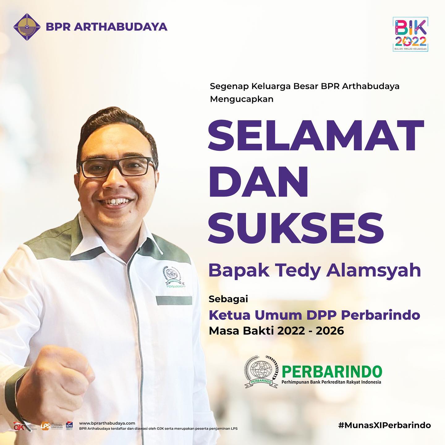 Tedy Alamsyah Ketua Umum Dewan Pengurus Pusat (DPP) Perhimpunan Bank Perkreditan Rakyat Indonesia (Perbarindo) 